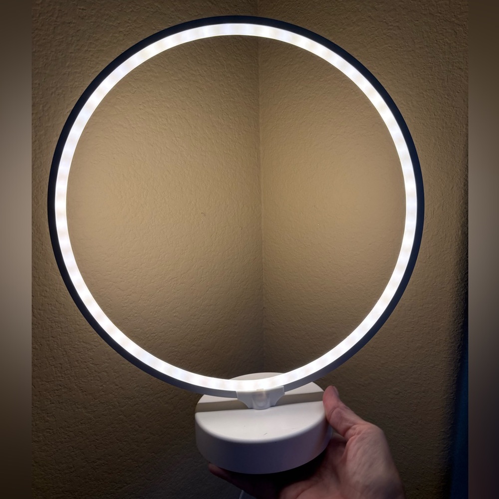 Modern White LED Ring Light for Home Bath